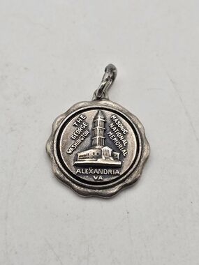 Sterling Silver Alexandria Masonic Memorial Charm
